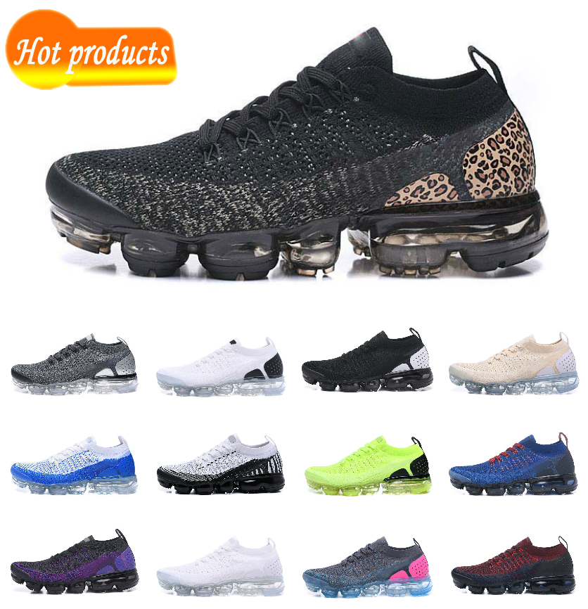 2023 Sandales Classique Vapores Fly Knit 1.0 2.0 Chaussures Décontractées Hommes Femmes Triple Noir Pure Platine Gris Foncé Chrome Work Gym Racer
