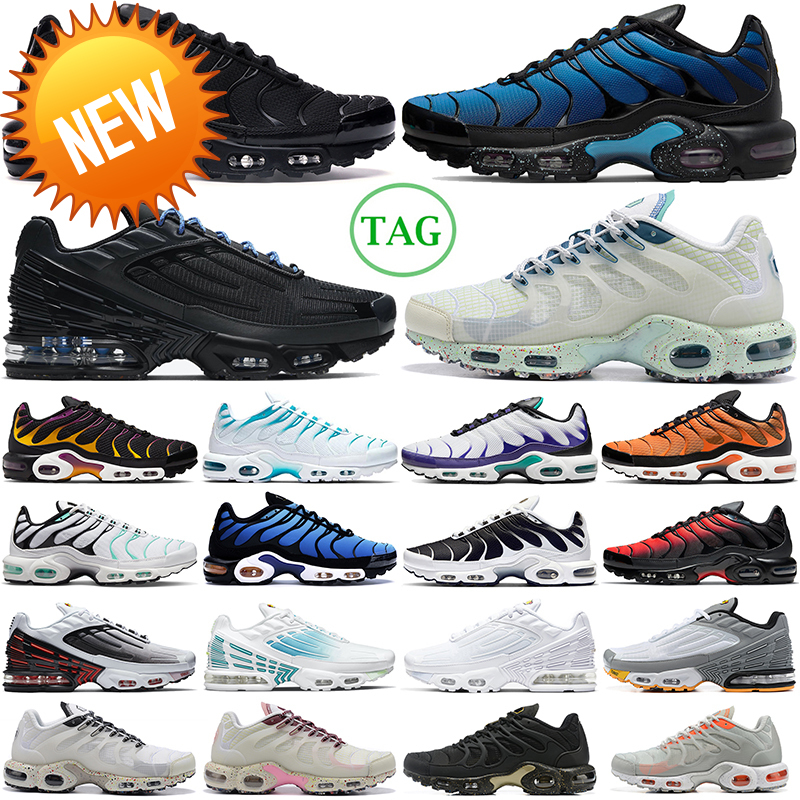 

NEW Sandals terrascape plus tn 3 running shoes tns tuned Black White mens women trainers outdoor sneakers, Terrascape 40-46 grey blue black