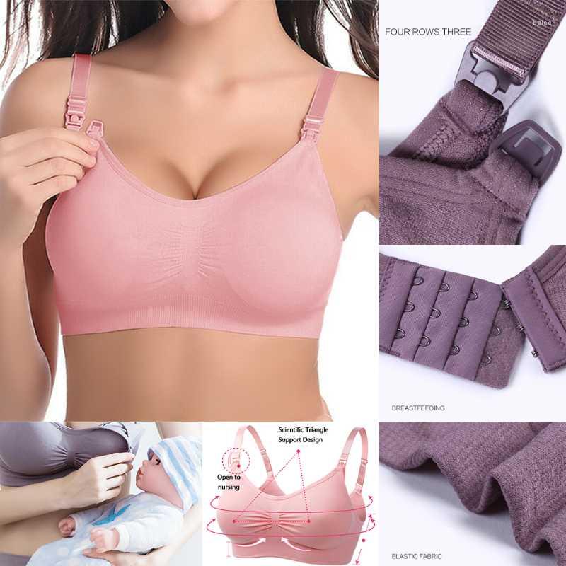 

Bras Nursing Bra Seamless Maternity Women Pregnancy Breastfeeding Wireless Comfort Sleep Feeding Bralette UnderwearBras, Black