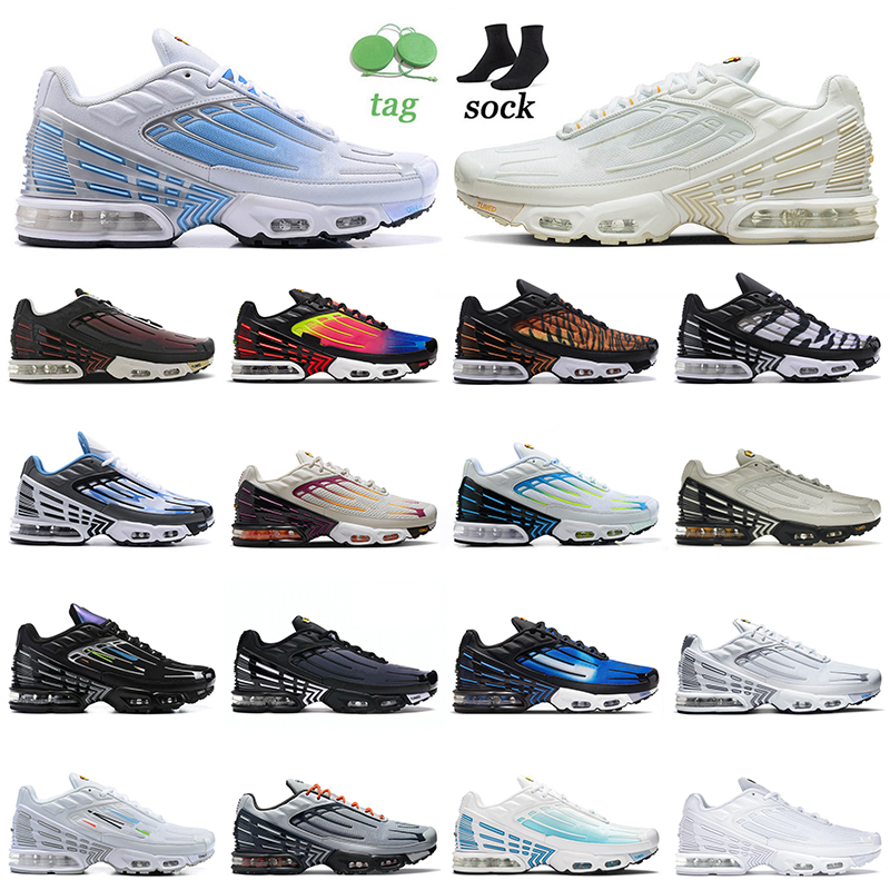 

Sports Tn 3 Plus Cushion Running Shoes Mens Women Blue Yellow Bordeaux Rainbow Bone Black White Obsidian Laser Blue Radiant Red Neon Outdoor Trainers Sneakers Size 12, B30 multi white 39-46
