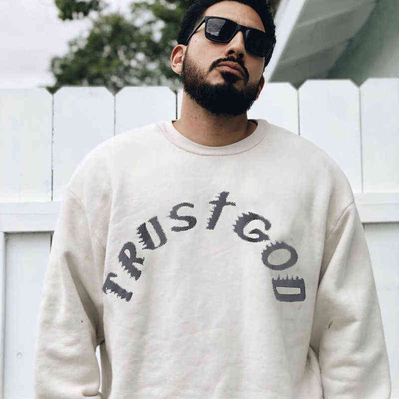 

Men's Hoodies Sweatshirts Jesus Is King HOLY SPIRIT Distressed Washed Trust God Fleece Khaki Pullover Sweatshirts T220825