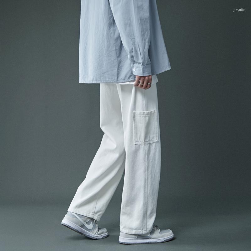 

Men's Jeans Men's Causal Loose Straight Long Trousers Thin Spring Summer H79, Black