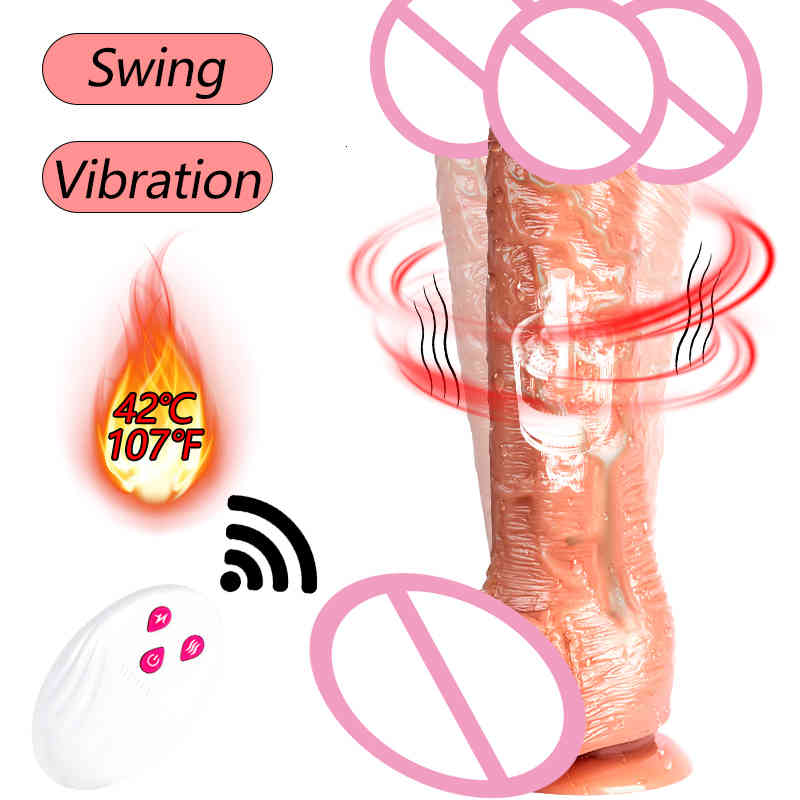 Massager Toys Cock Vibration Female Masturbation Penis Wireless Remote Dildo Vibrator Sex