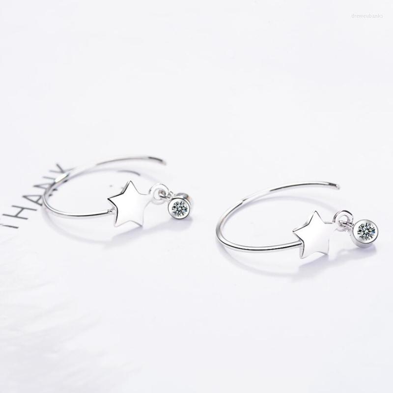 

Dangle Earrings & Chandelier Exquisite Round Stars Glossy Fresh Silver Color Temperament Personality Fashion Female SEA369Dangle