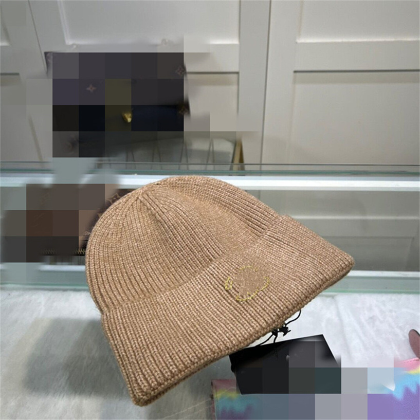 

Designer New Wool Knitted Beanie Skull Caps Winter Hat Soft Letter Simple for Man Woman 9 Color, 10