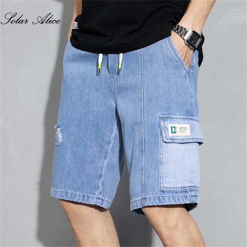 

Men' Jeans 2022 Men' Summer Denim Shorts Tether Big Pocket Youth Work, Blue