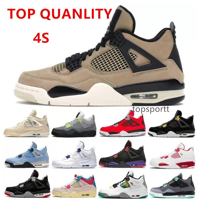 

Jumpman 4 4S retro Basketball Shoes Military Black Cat Loyal University Blue Sail White Oreo Red Thunder Bred Cement Motorsports Men Women outdoor Trainer Sneaker, 12