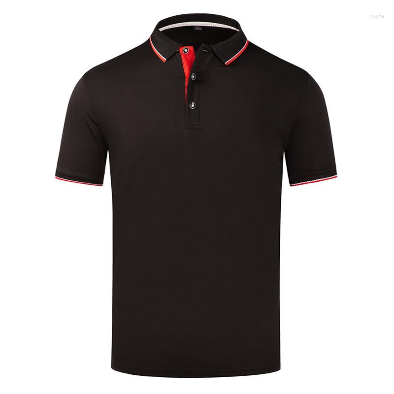 

Men' Polos Fashion Brand Shirt Men' Summer Mandarin Collar Slim Fit Solid Color Button Breathable Casual Men ClothingMen, Black