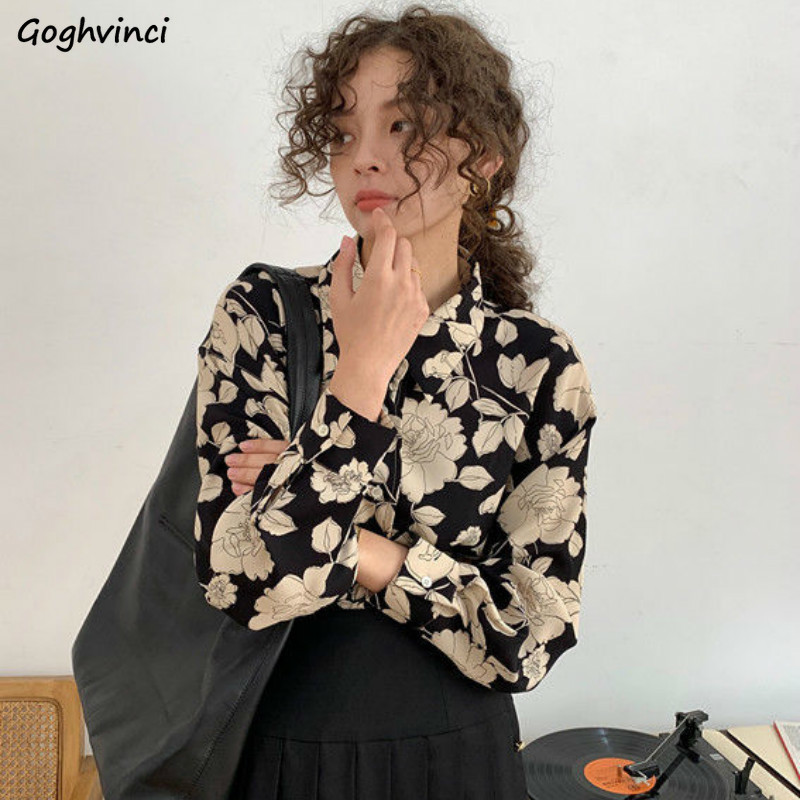

Women' Blouses Shirts Shirts Women Rose Printed Button Design Elegant French Retro Loose Office Lady Blouse Leisure Breathable Chic Fashion 220826, Floral