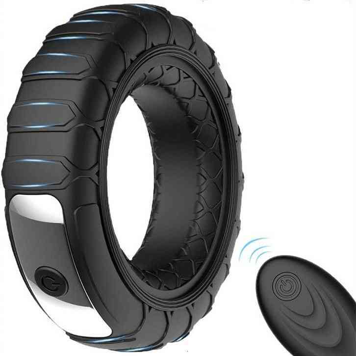 Sex toys Vibrator Massager Toys Cockring Xiaer Remote Control Wheel Shape Silicone Male Products Strong Vibration Delay Ejaculation Cock Ring for-image-794853716