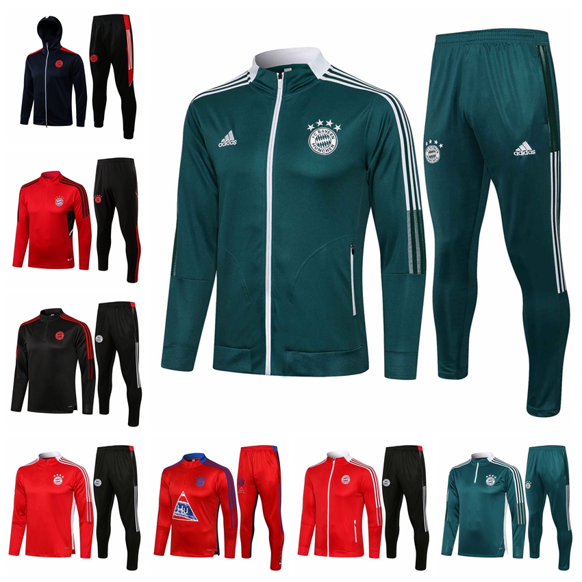 

22/23 New Bayern Zipper Jacket Tracksuits Training Suit Jogging Set Football Soccer Jerseys Kit Chandal Survetement Maillots De Foot ND013