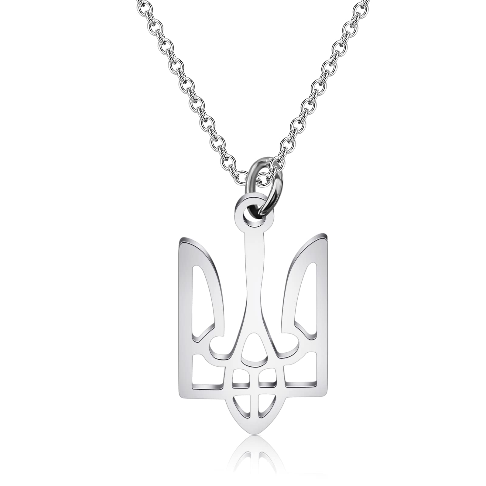 

Pendant Necklaces Ukraine Necklace Ukrainian Trident Symbol National Emblem For Men Women Sier amYhi