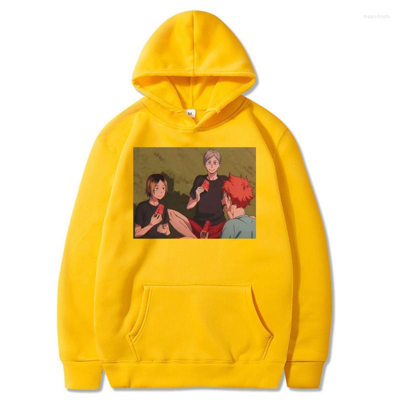 

Men's Hoodies 2022 Classic Anime Haikyuu Printed Unisex Cotton Long-Sleeves Funny Clothing Streetwear Graphic Fashion Clothes, White
