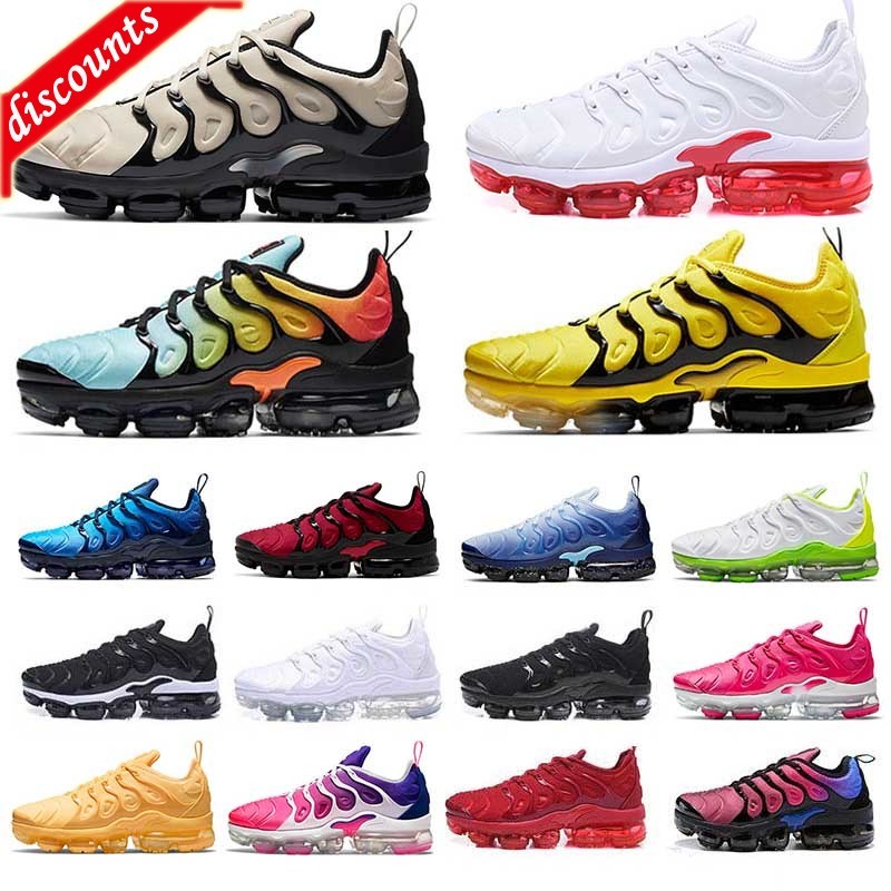 

2022 Tn Sandals Plus Men Running Shoes Since 1972 Orange Gradients Lemon Lime Triple Black White Red Royal Blue Metallic Gold Fresh men women, 34