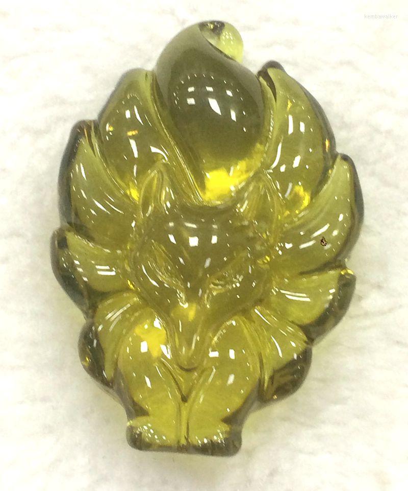 

Pendant Necklaces Certificate Natural Mexican Sky Blue Amber Beeswax Nine-Tailed 49 33mmPendant