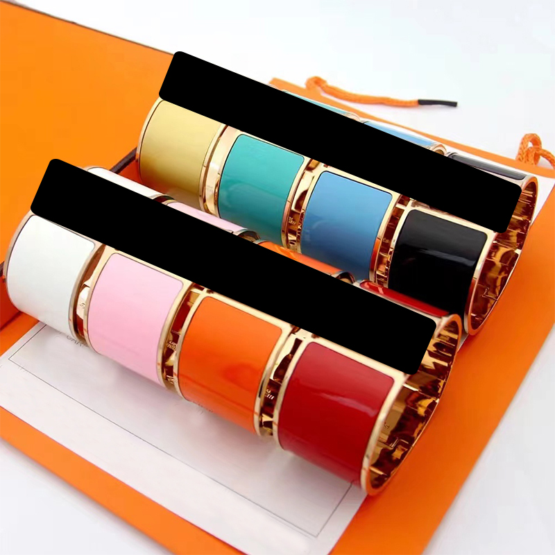 

Fashion New Men and Women Couple Cuff Bracelet Brand Classic rose gold 33mm Ultra Wide Bracelet Designer High Quality Stainless Steel Bangle Jewelry Gift
