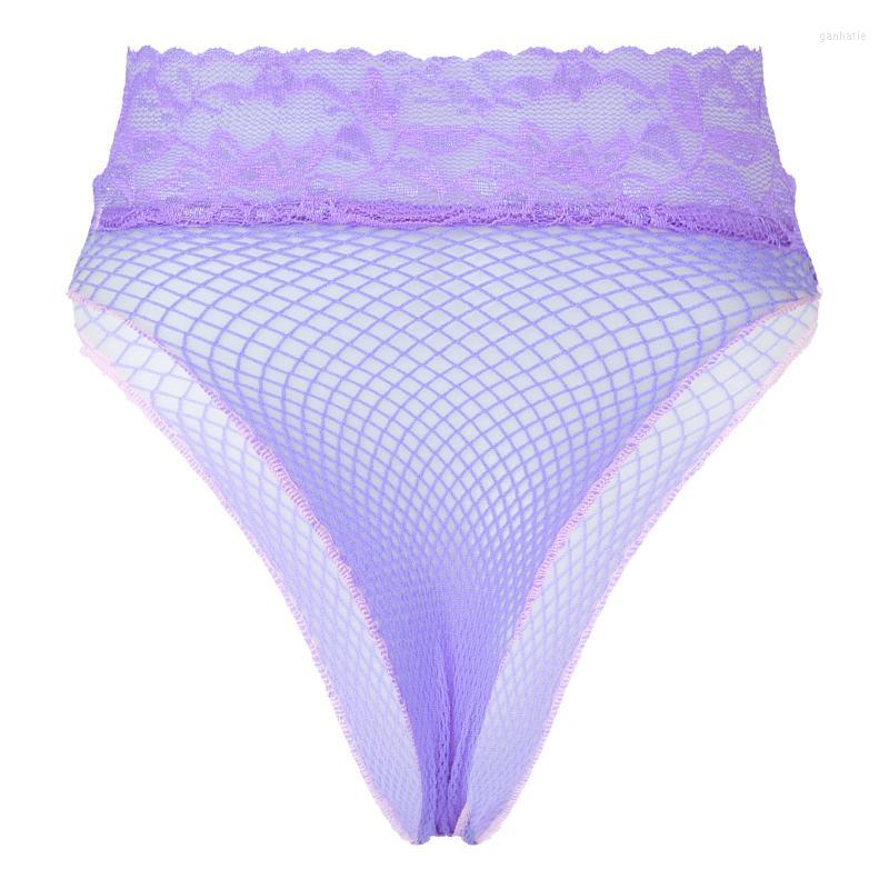 

Women's Panties Women See-through Mesh Sexy Briefs Elastic Low Waist Hollow Out Fishnet Exotic Underpants Underwear For Lingerie PartyWomen', Black