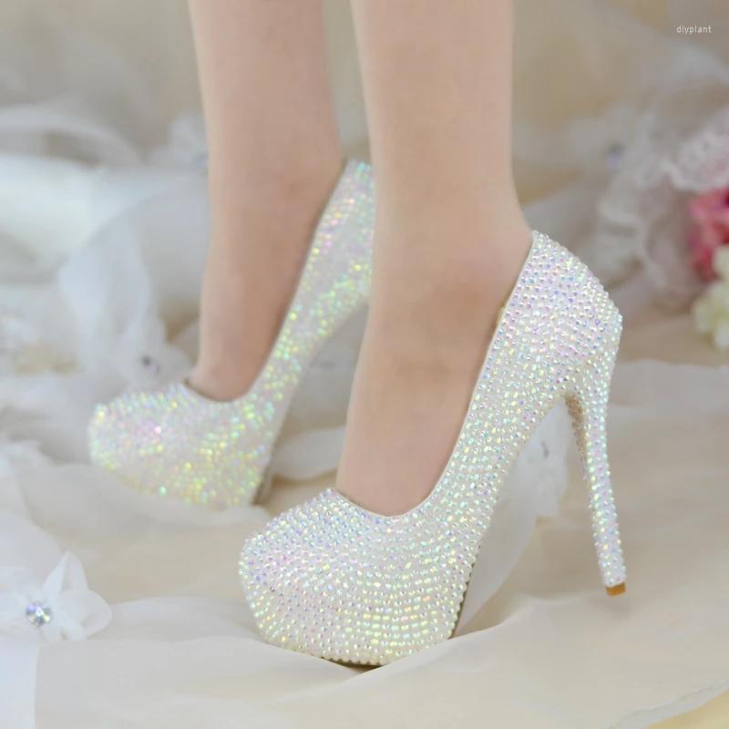 

Dress Shoes Fashion Shining Bridal Wedding Women Party Rhinestone Bridesmaid Platform Pumps Handbag Set Ladies High HeelsDress, Flat shoes only