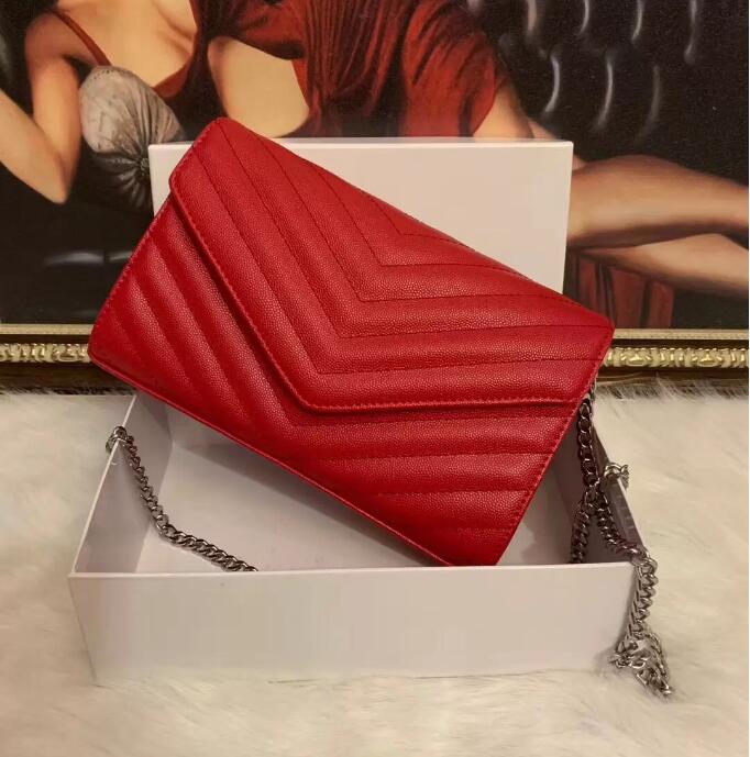

Designers womens handbags LOU-LOU HOT-selling bags square fat loulou chain bag lou real leather women large-capacity shoulder bags high quality quilted mess, Red