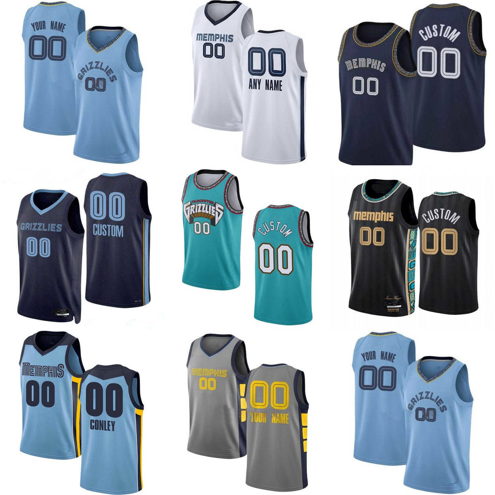 

75th Basketball Jerseys Custom Mens Womens Memphis''Grizzlies''4 Steven Adams 7 Santi Aldama 22 Desmond Bane 15 Brandon Clarke Basketball Jerseys, White
