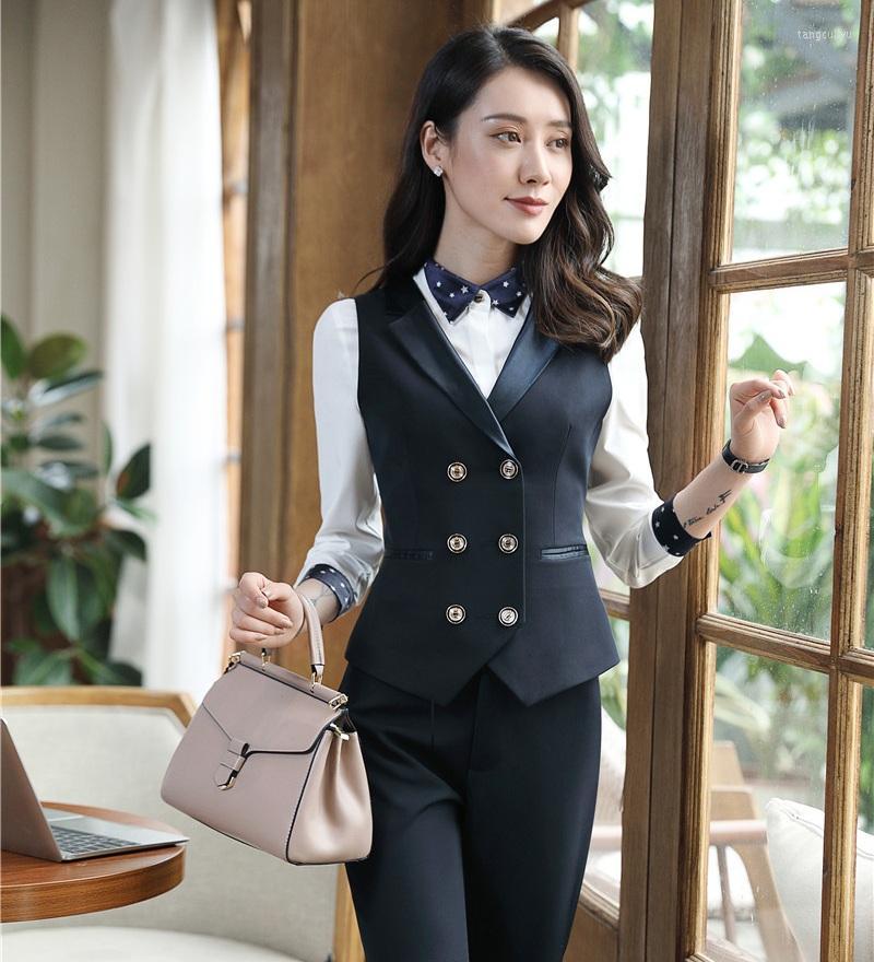 

Women's Vests Women's Formal Women Waistcoat & Vest Double Breasted Elegant Female Office Uniform Designs Ladies Work Wear Clothes OL, Picture shown