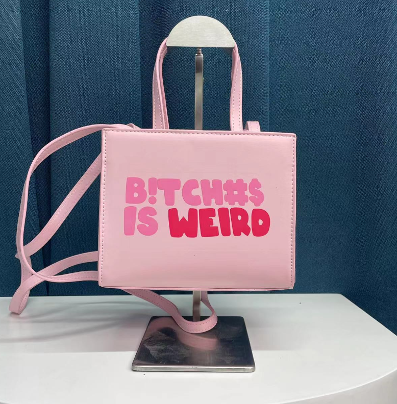 

Shopping Bag European and American Fashion & Trend Women's Bags Popular Words Small Square Crossbody Handbag