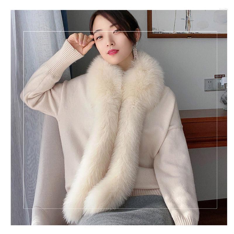 

Scarves MS.Minshu Genuine Fur Scarf With Tails Natural Collar Fashion Women Winter Real CollarScarves