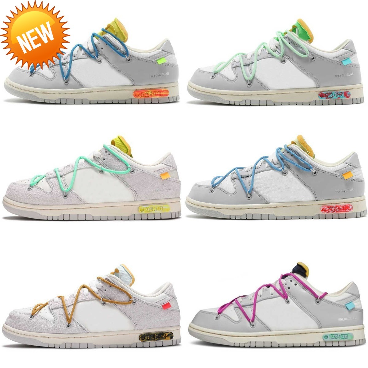 

NEW Sandals Designers DuNKES Sports Shoes Lot 1 09 Of 50 SB White Low The 17 TS OW Mens Women Orange Sneakers, 39 36-45