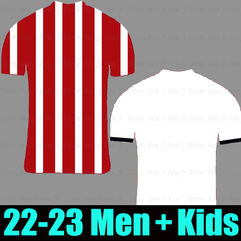 

22 23 home red soccer jerseys away white 2022 2023 football shirt kit, Kids 22-23 home