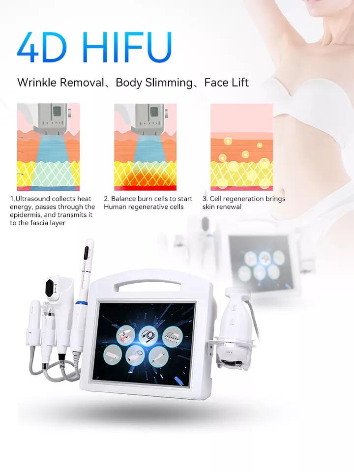 

NEW portable Other Beauty Equipment HIFU machine Focused Ultrasound technology Wrinkle Removal skin lifting device with 5 handles for face body spa salon use