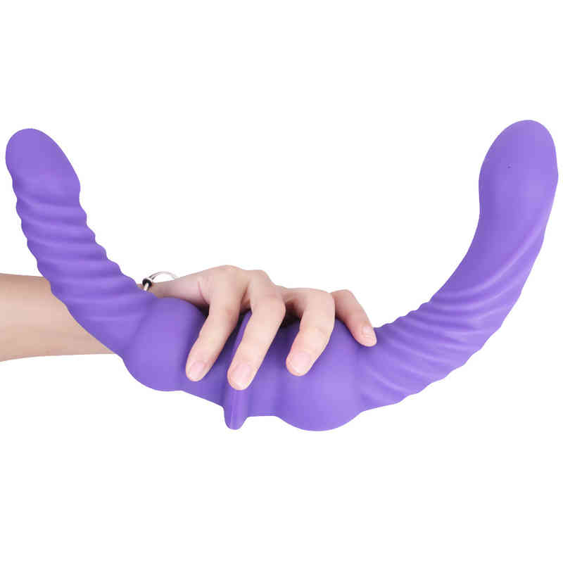 Massager Vibrator Penis Cock Liquid Silicone Strapless Strapon Big Dildos Double Ended Pen-image-794851240