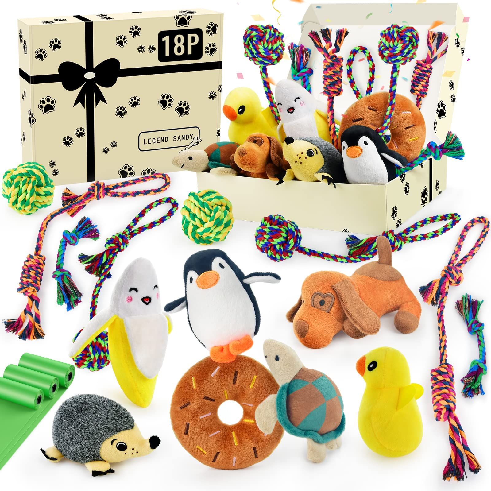 

Dog Toys Chews Chew For Small Dogs Durable Rope Aggressive Chewers Puppy Teething Value Tug Interactive Puppies Medium Birthday Toy