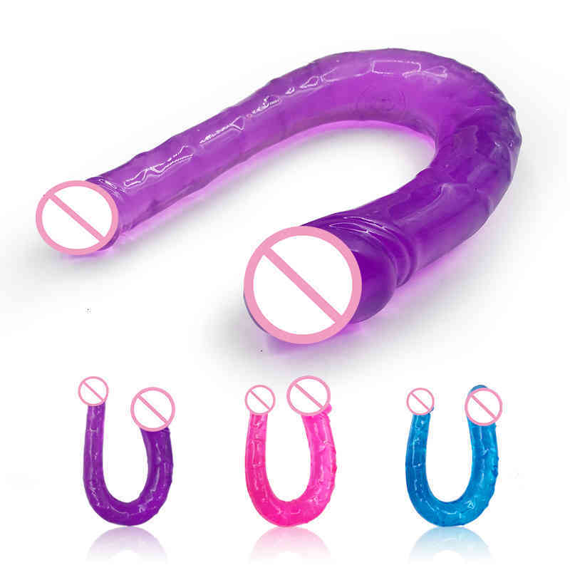 Sex Vibrator toys Massager Adult Toys Double Dildos Soft Jelly Vagina Anus Gay Women Artificial PenisVGIQ1-image-794861596