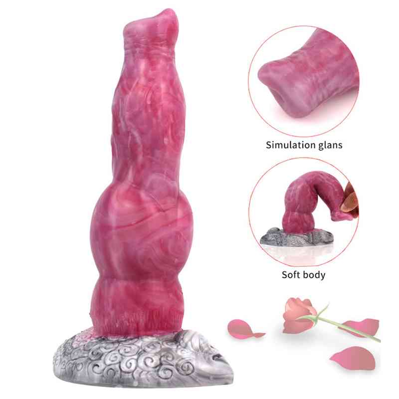 Clearance PromotionG-spot Masturbating Di Massager Stimulate Anus Massage Vibrator Gory Meat Color Penis Cock-image-794890402