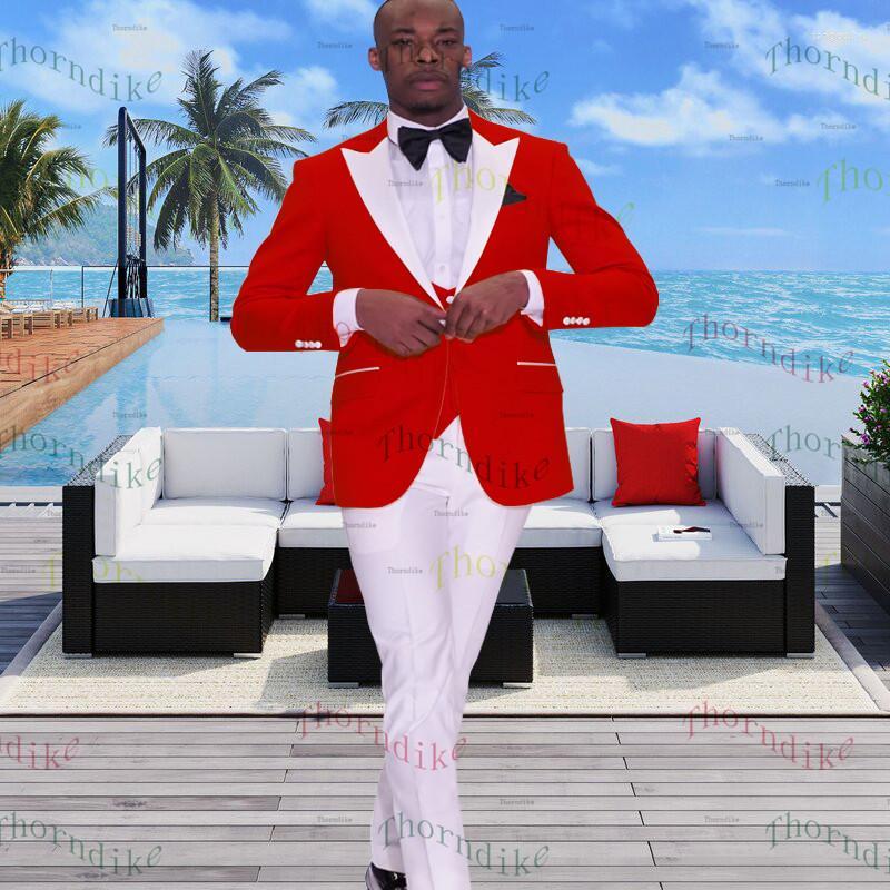 

Men' Suits Men' & Blazers Thorndike Red Men Suit 3 Pieces Tailored Man Groom Wedding Tuxedo Slim Fit Blazer Jacket Vest Pants Set, Men suits 8
