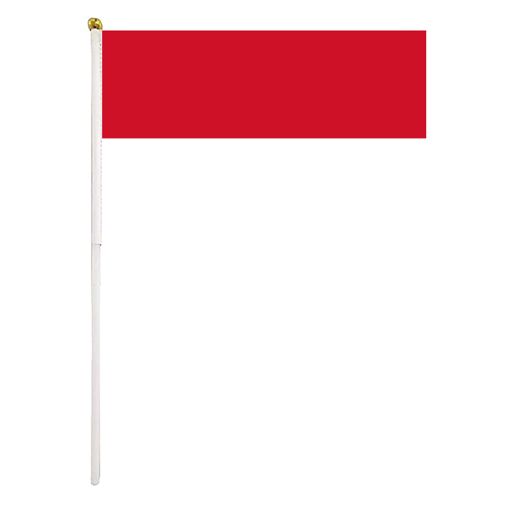 

Indonesia Flag Indonesian Hand Waving Flags 14x21 cm Polyester Country Banner With Plastic Flagpoles For Parades Sports Events Festival Celebrations