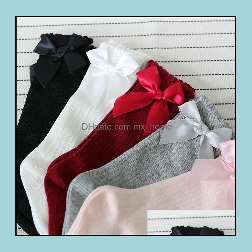 

Socks Design Kids Toddlers Girls Big Bow Knee High Long Soft Cotton Lace Baby Drop Delivery 2021 Baby Maternity Clothing Mxhome Dhp2J, Pick colors & quantity