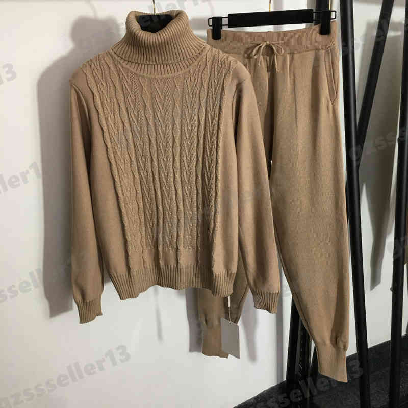 Womens Designer Tracksuits Fashion Brand Sweater Pants Suit Autumn Winter Thick Warm Sports Suit Two Piece Women Sets