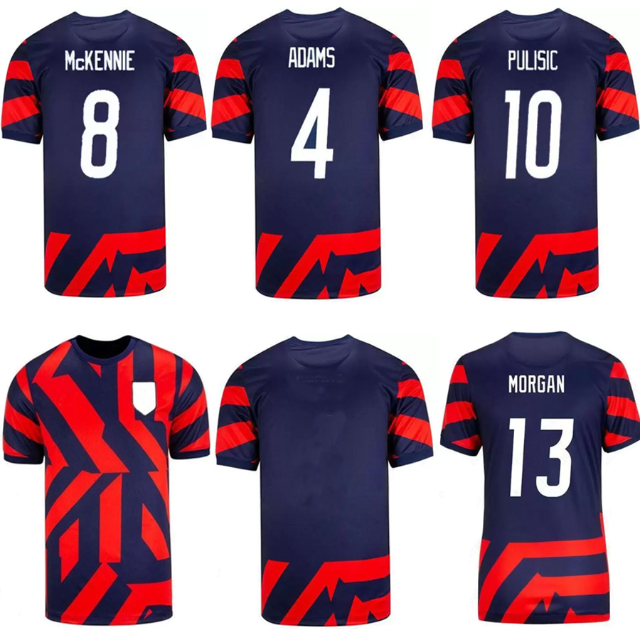 

21 22 Custom PULISIC Soccer Jersey america MCKENNIE ERTZ ALTIDORE football shirts women men kids kit set uniform Camisetas KIDS DEST MUSAH Robinson ARRIOLA PEPI usAS, 21 22 black red away kit+socks americ..