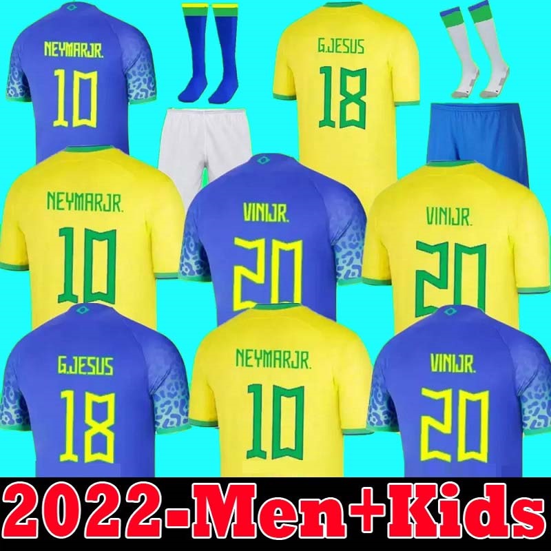 

S-4XL BRASIL NERES COUTINHO soccer jersey 2022 camiseta de futebol BraziLS G.JESUS VINICIUS JR 22 23 MARCELO football shirt Men Kids kit set uniforms, Special edition