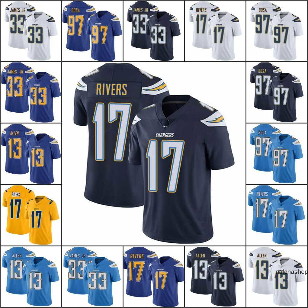 

Jersey Los Angeles''Chargers''Men #17 Philip Rivers 13 Keenan Allen 97 Joey Bosa 33 Derwin James Jr Limited''NFL''Jersey, 14