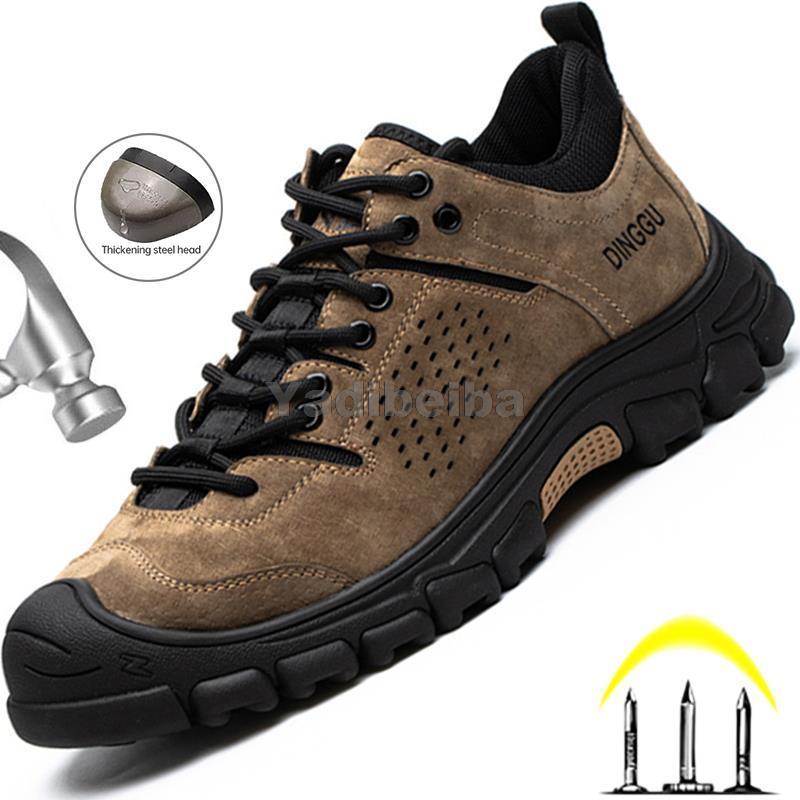 

Dress Shoes Construction Male Industrial Anti-smash Anti-puncture Work Indestructible Safety Men Steel Toe Sneakers 220826, Ld682-black