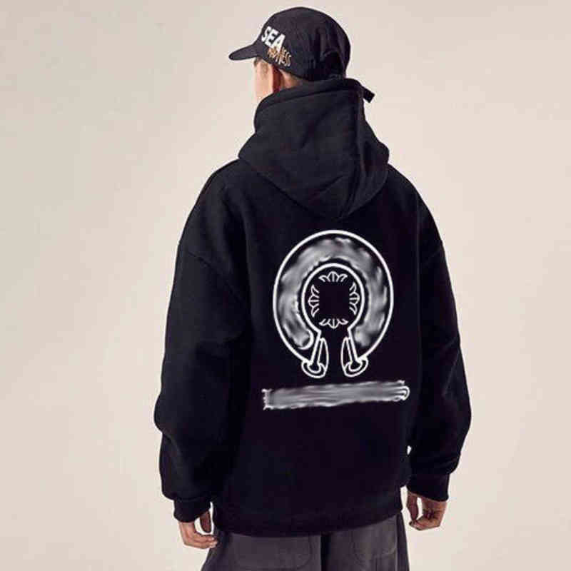 

Men' Hoodies Sweatshirts Mens Luxury Fashion Designer Classic Zipper Ch Horseshoe Sanskrit Cross Print Pullover Hooded High Quality Sweater