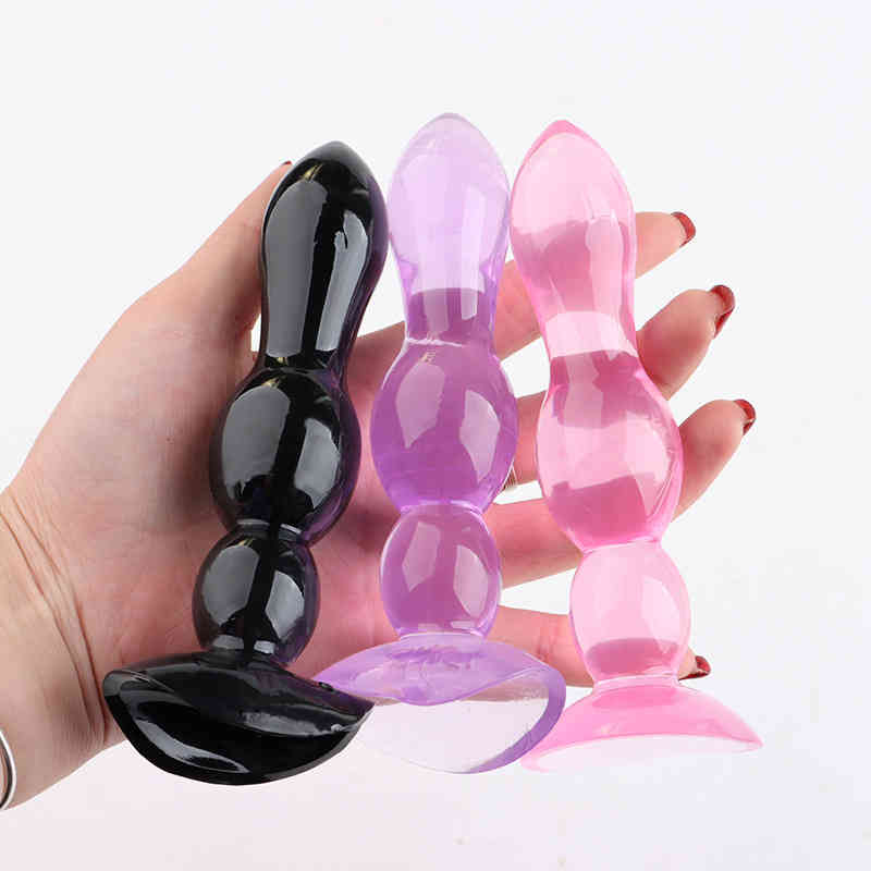 Clearance PromotionSoft Vibrator Penis Jelly Cock Plugs Prostate Massager Butt Plug G-spot Orgasm D-image-794898699