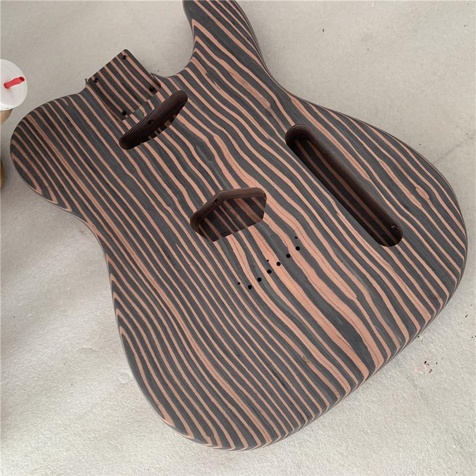 

zebra wood TL guitar body one piece wood body no painting263Z