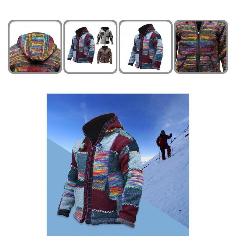 

Men's Jackets Cardigan Sweater Simple Hooded Pockets Men Cardigan Skinfriendly Knitted Cardigan 220826, Multicolor