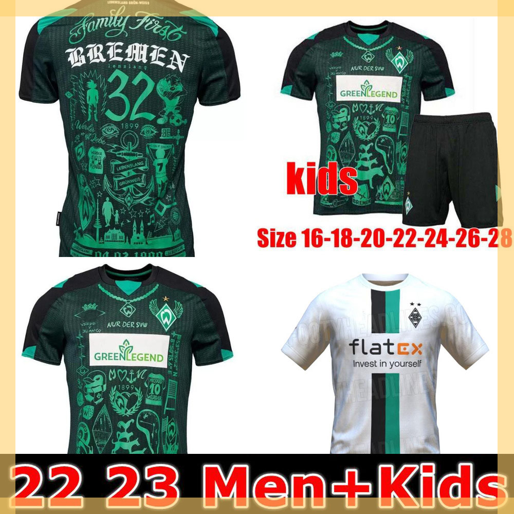 

Soccer Jersey 21 22 23 Football Shirts Top Thailand Quality WERDER BREMEN Special Kit MARVIN DUCKSCH LEONARDO BITTENCOURT Black Green, 21/22 special aldult