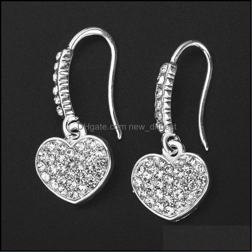 

Stud Heart Earrings For Women Luxury Engagement Wedding Earring Drop Delivery 2021 Jewelry Newdhbest Dhzhu