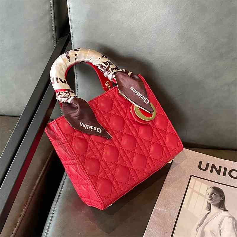 

Designers Bag Women's s Net Red Sheepskin Pattern Handbag Trend Lingge Hand H8, Nacre powder