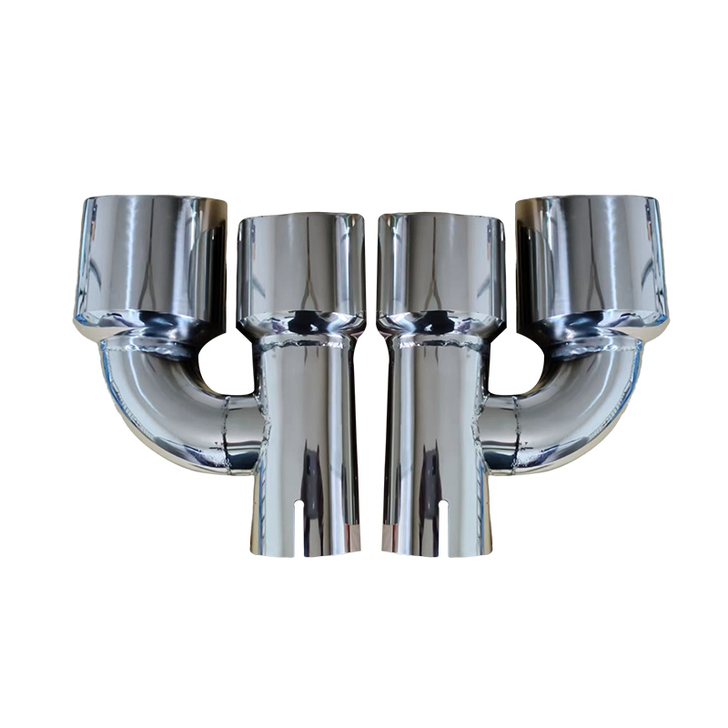 

101-63H Car Double pipe Stainless steel exhaust pipe tail throat modified blue